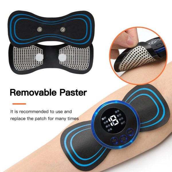 Portable Neck Massager Mini Electric Convenient Intelligent Cervical Massage Sticker Meridian Muscle Relief Pain