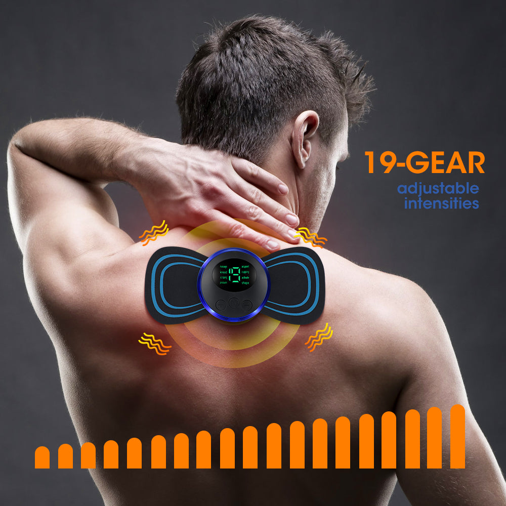 Portable Neck Massager Mini Electric Convenient Intelligent Cervical Massage Sticker Meridian Muscle Relief Pain