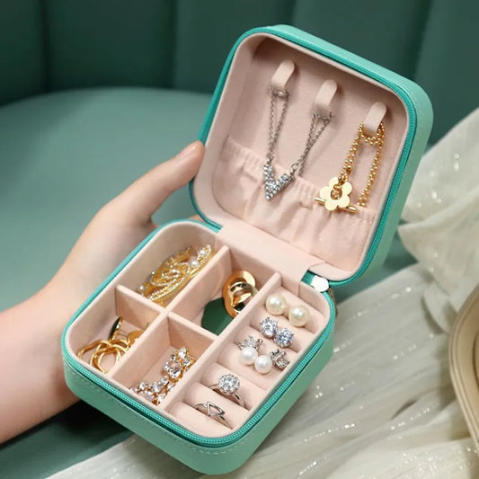 Jewelry Storage Box Plastic Jewelry Stand Earrings Ring Box Cosmetics Beauty Container Organizer